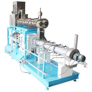 Dry floating fish feed food processing extruder machine
