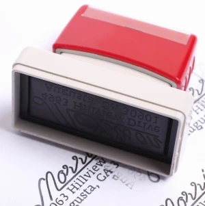 Dual Foam Pre Inked Stamp, multi color handle flash stamps F- Series for customized address stamps