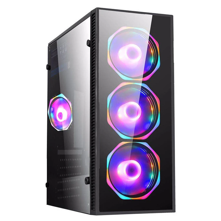 Dunao Tempered Glass computer case Gabinete pc case gaming with RGB Fans