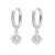 Import Earrings Fashionable Small Hoop Ear Clasps  Round Ball Zircon Pendant Earrings In Copper Alloy Jewelry from China