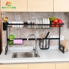 Easily Assembled 2 Tiers Kitchen Storage Over Sink 85cm Stainless Steel Dish Racks