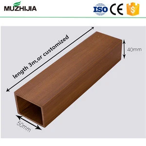 Easy to install wpc hollow faux wood timber tube for indoor partition wall decorative