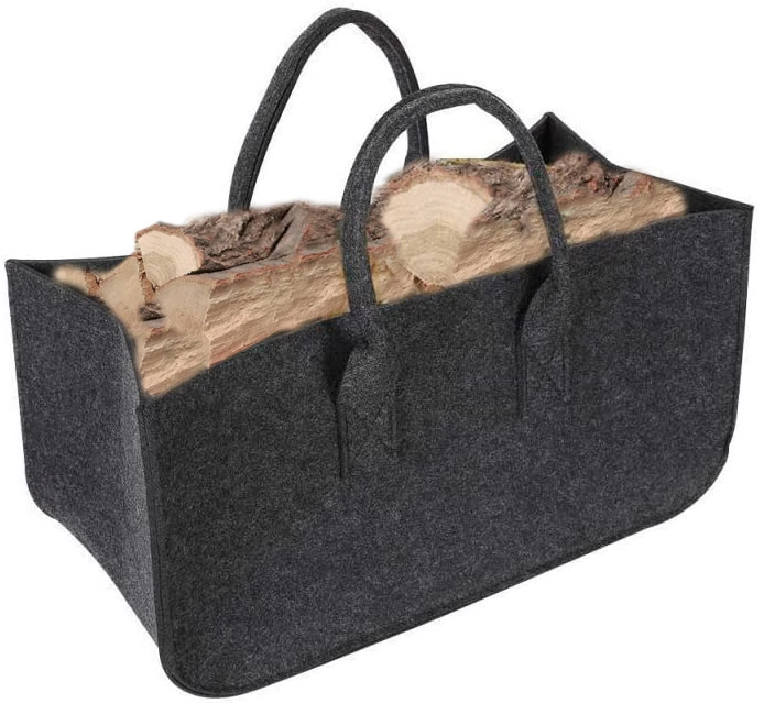 Eco friendly Felt Storage Bag  Firewood Basket Shopping Basket with Handle