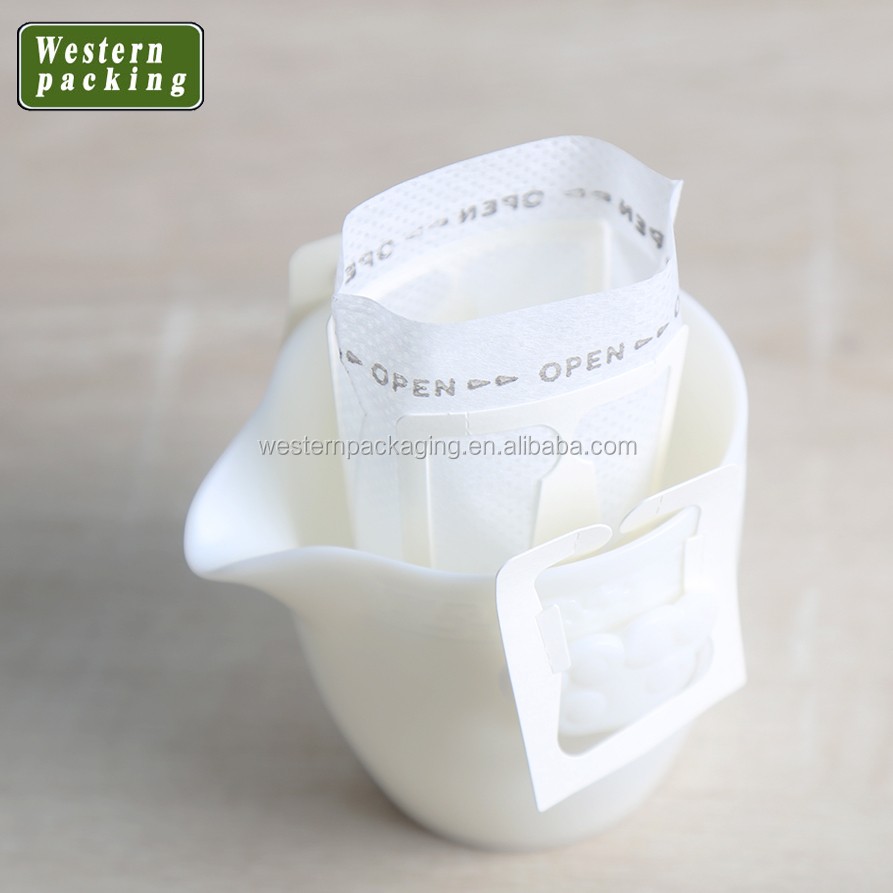 Eco-friendly Material Drip Coffee Filter Bag with Hanging Ear for traveling