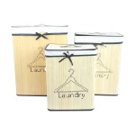 Eco-friendly round folding and movable bamboo lanudry hamper/lanudry box/cheap laundry basket