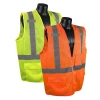 Economy ANSI Class 2 Polyester mesh reflective vest hi vis apparel  Men traffic safety workwear