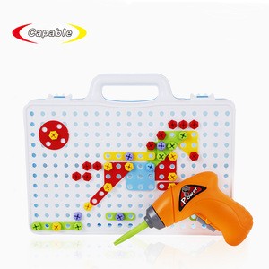 Educational toys for toddlers Electric screw drill Puzzle Assembled Blocks Creative development STEM toys for Kid Jigsaw Puzzles