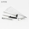 EFINE Stainless Steel BBQ Tools Set 9 Pieces Bar Barbecue Simple Tool with Portable Bag