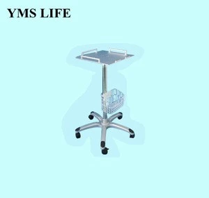 EKG machine patient monitor  fetal monitor trolly of medical trolley cart with big plate