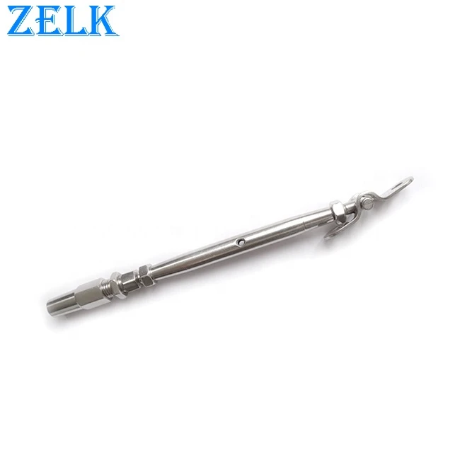 Electro Polished, Stainless Steel Deck Toggle, Swageless Terminal Quick Attach Wall Turnbuckle