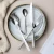 Import Elegant design silver korean cutlery set custom dinner spoon stainless steel spoon set from China