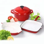 Enamel Cast Iron Cookware Set, Non-stick Cookware