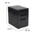 Import Ergonomic 3-Drawer Mobile Locking Filing Cabinet with Anti-Tilt Mechanism and Hanging Drawer for Legal &amp; Letter Files, Black from USA