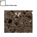eson stone 02 Dark Emperador artificial marble table top,artificial stone for sale