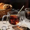 Espresso Romano 200ml/6.7oz Double Wall Clear Glass Insulated Borosilicate Coffee Cup Drinkware Tea Cup