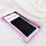 Esy Fan Easy Fanning Volume Eyelash Extensions Tape Eyelash Extensions Transparent Japan 8-18mm Single /8-15 Mix Trays Hand Made