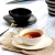 Import European shaped matte ceramic coffee cup set assembly saucer afternoon tea cup flower tea cup from China