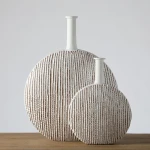 European Style Modern Stand Table Flower White Resin Vase Home Decor