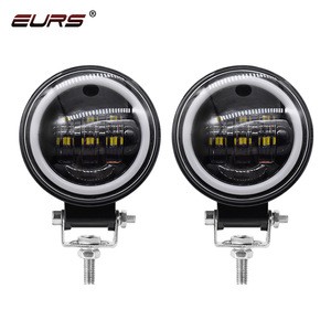 EURS 4.5&quot; SUV working lights Driving Lamp Fog lights with Angel eye 30W 6000K Offroad Truck Tractor Boat Auto Fog Lamps 12V 24V