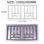 Expandable kitchen wide silverware utensils storage cutlery tray