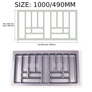 Expandable kitchen wide silverware utensils storage cutlery tray