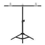 Factory 67cm T-Shape Photo Studio Background Support Stand Backdrop Crossbar Bracket with Clips