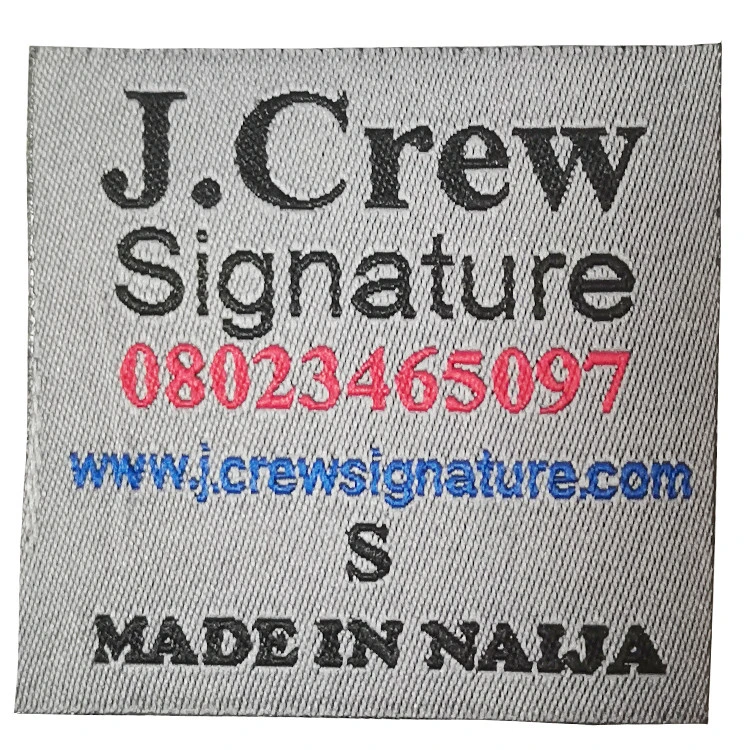 Factory Direct high quality Garment size label garment woven label