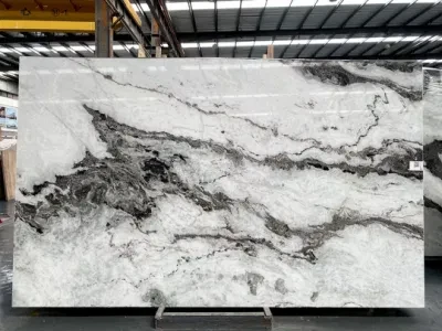 Factory Direct Polished Panda White Marble Slab Floor &amp; Wall Tile