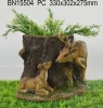Factory direct supply resin deer sculpture flower garden statues planter OEM
