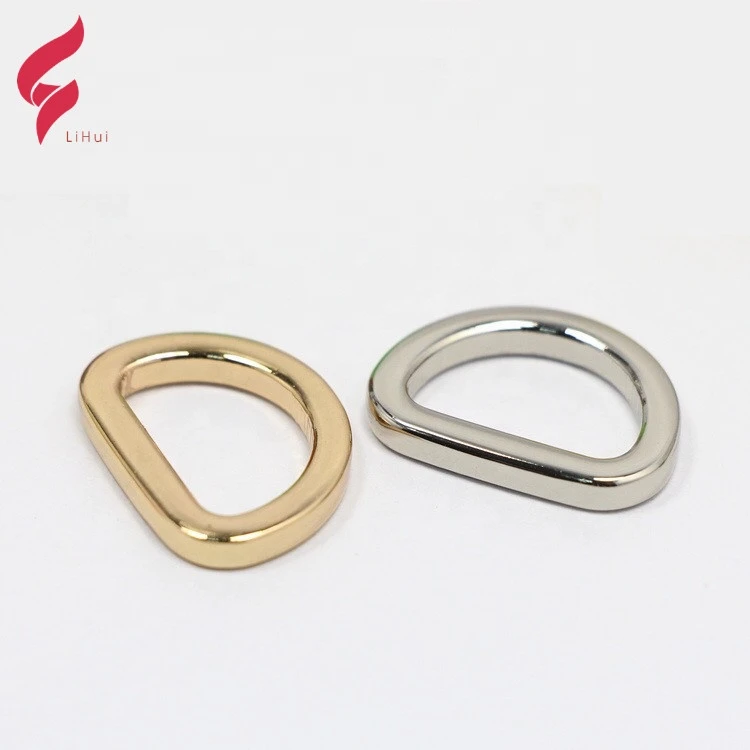 Factory Directly Made Make Decorative Luggage D Ring Square Ring With Logo Decoration Metal Bag Accessories Gold