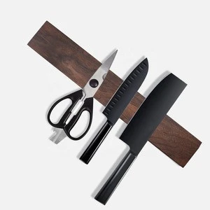 Factory Price 16 inch Kitchen Knife Accessories Oak Walnut Wood Knife Blocks Strip Magnetic Holder