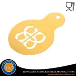 Factory supplier Stainless steel art design cappuccino metal coffee stencil