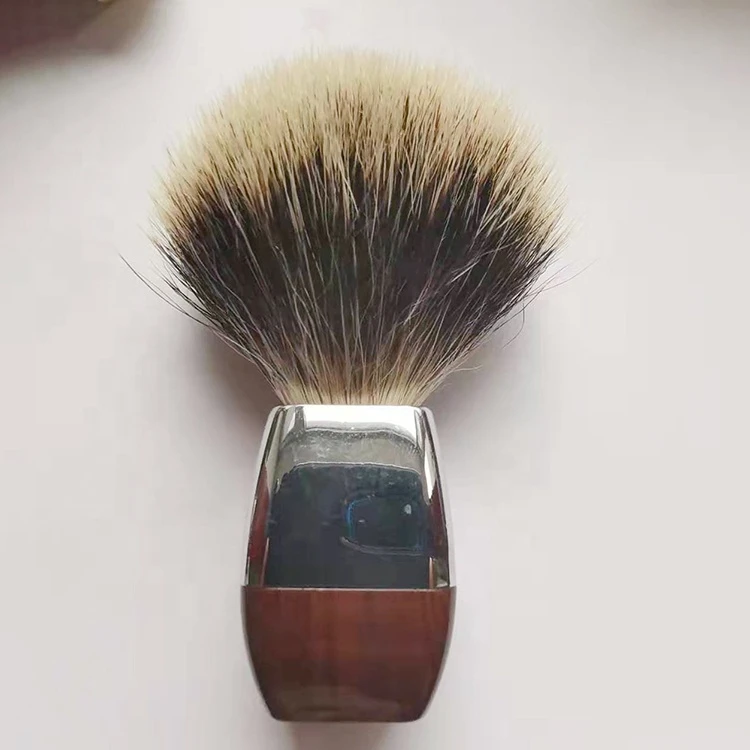 Factory Supply Classic Resin Metal Handles Badger Hair face brush cleaner barber beard shaving brush
