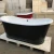 Import factory supply spa vintage freestanding enameled cast iron  bathtub paint for bathroom in black paint with overflow from China
