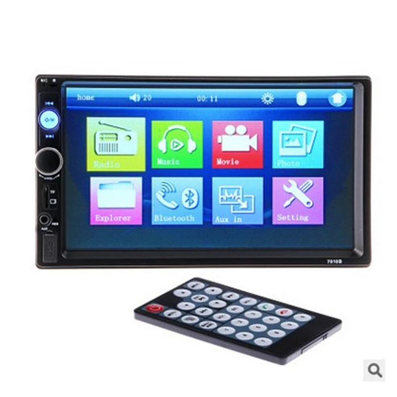 Factory Wholesale 2din 7 inch Touch Screen Car Audio Player Support FM/MP5/USB/AUX/Mirror link