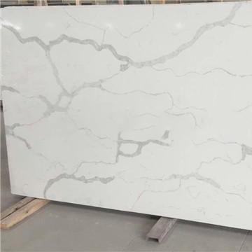 Factory Wholesale High Quality Gloss artificial stone bar counter office desk white artificial quartz stone slabs