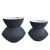 Import Fancy embossed surface glazed inside home decorative black large ceramic vase for hotel from China