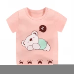 Fashion Cotton Spaceship Boys Girls T-Shirts Children Kids Cartoon Print T shirts Baby Child Tops Clothing Tee Shirts