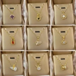 Fashion jewelry exquisite necklace copper micro inlay real gold plating simple Ins internet celebrity clavicle chain