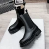 fashion women winter black leather boots  classic casual  boots women shoes