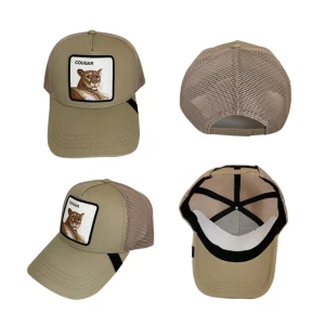 Fashional  5 Panel Animal Baseball Caps  Cougar &amp; Cash Trucker Mesh Hat Cap