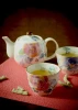 Favorable price party supplies tableware flower language tea set for sale