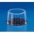 Import FDA bakery plastic chinese moon cake boxes container holder cover black,round plastic cake box from China