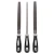 Import files tools 8 Inches 3pcs round flat and half round hand steel file set from China