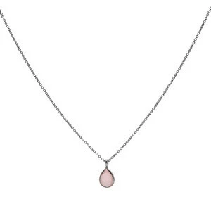 Fine Quality Pink Chalcedony 5 * 7 mm faceted pear gemstone gold plated 925 sterling silver chain necklace jewelry