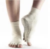 Five Toes Socks Non Slip Yoga Socks for Women, Toeless Anti-Skid Pilates Ballet, Bikram Workout Socks with Grips