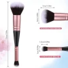 Fiyan Single Foundation Brush Custom Logo 2-in-1 Double Head Foundation & Concealer Brush Black Softly Makeup Brush