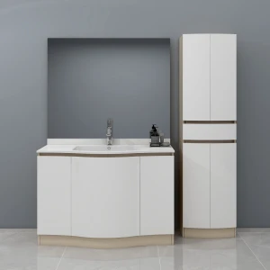 Floor-standing bathroom cabinet modern minimalist with side cabinet factory direct sales 122cm