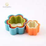 Flower Shape Cake Mold Set Of 5 DIY Set Baking Tools Plastic Cookie Cutter