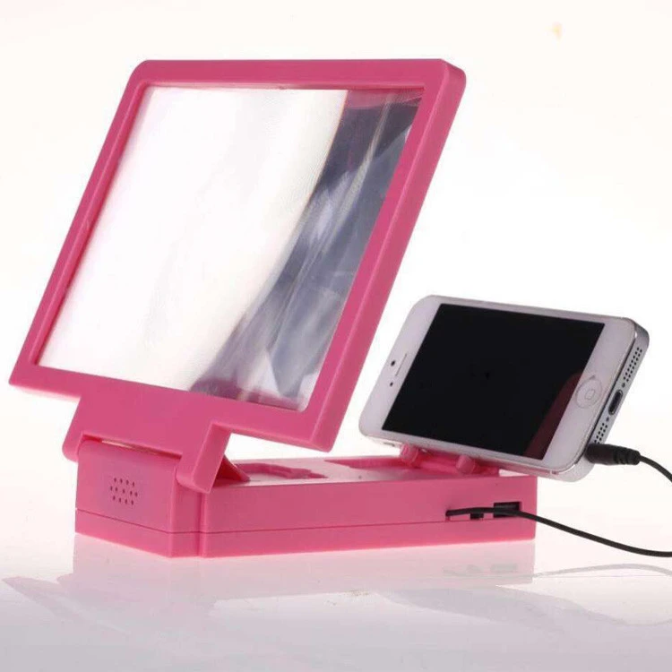 Foldable 3D Mobile Phone Enlarge Screen Magnifier with speaker,cellphone screen magnifier